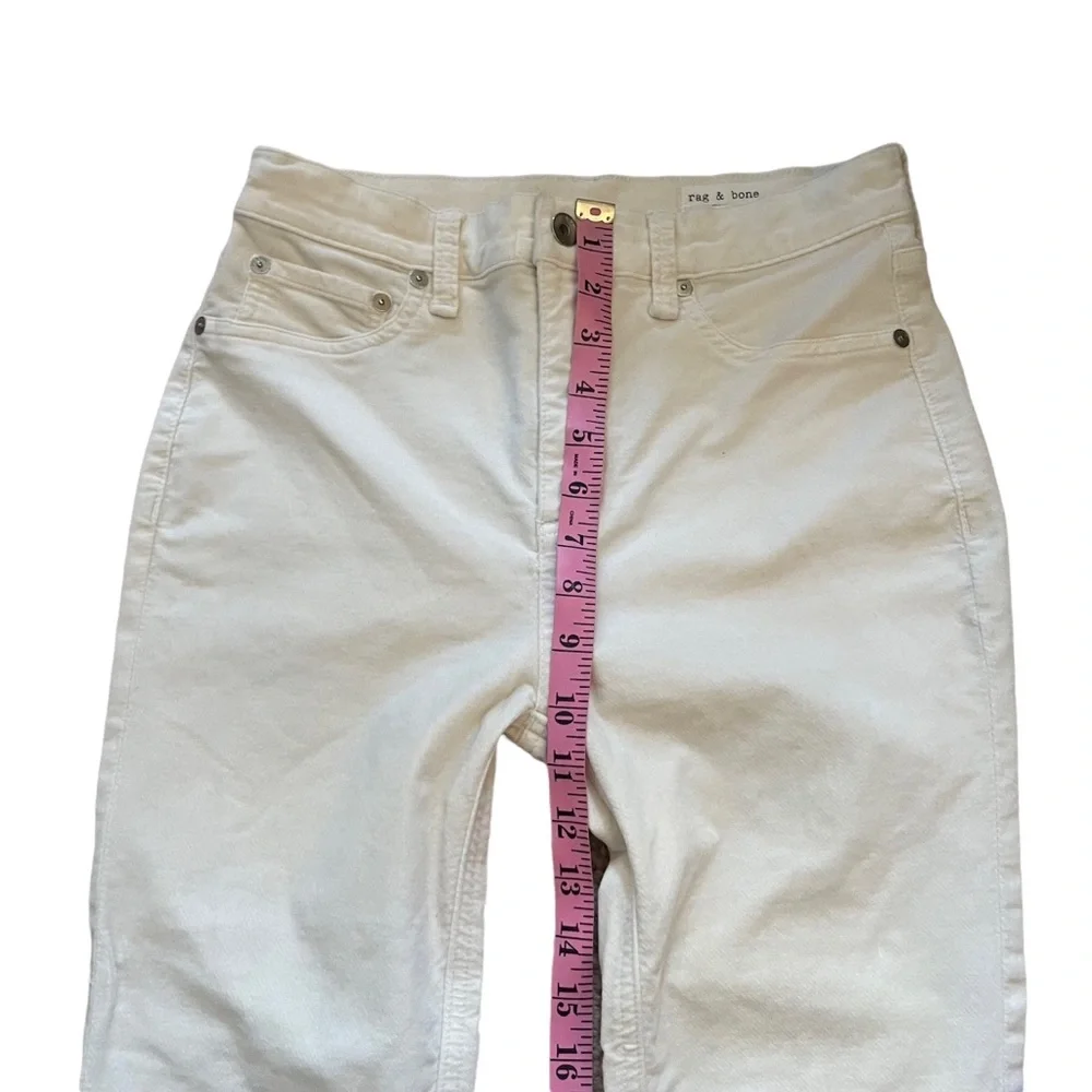 Rag & Bone High Rise Skinny Velvet Pants - Antique White - Picture 12 of 12